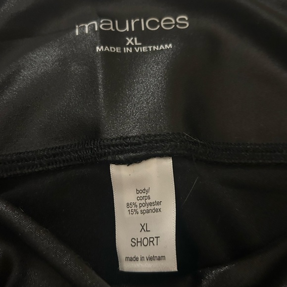 NWT Maurices Black Faux Leather Leggings - Picture 2 of 4